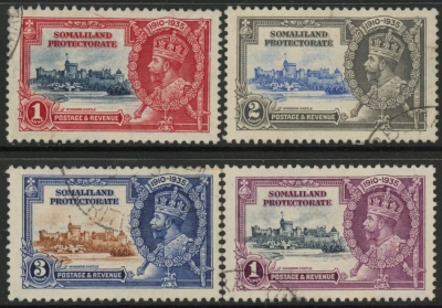 1935 Somaliland SG.86-9 KGV Silver Jubilee Set of 4 values Used 1935 Somaliland SG.86-9 KGV Silver Jubilee Set of 4 values Used