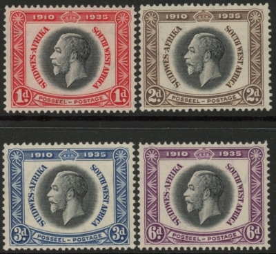 1935 South West Africa SG.88-91 Silver Jubilee set 4 values U/M (MNH) 1935 South West Africa SG.88-91 Silver Jubilee set 4 values U/M (MNH)