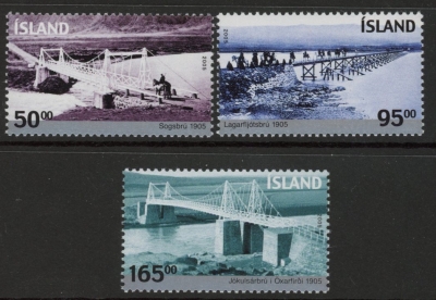 2005 Iceland SG.1110-1 Bridges Set of 3 values U/M (MNH) 2005 Iceland SG.1110-1 Bridges Set of 3 values U/M (MNH)
