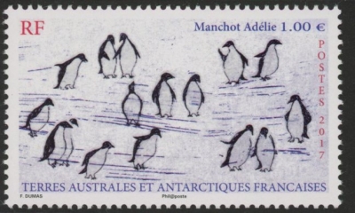 2017 French Antarctic SG.835 Adelie Penguins U/M (MNH) 2017 French Antarctic SG.835 Adelie Penguins U/M (MNH)