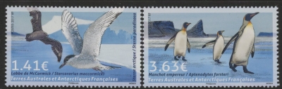 2017 French Antarctic SG.815-6 Birdlife of the Antarctic Set of 2 values U/M (MNH) 2017 French Antarctic SG.815-6 Birdlife of the Antarctic Set of 2 values U/M (MNH)