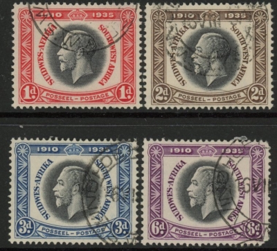 1935 South West Africa SG88-91 KGV Silver Jubilee Set of 4 values Used 1935 South West Africa SG88-91 KGV Silver Jubilee Set of 4 values Used
