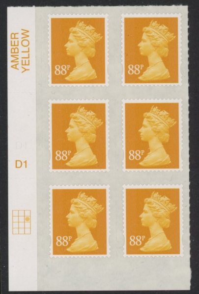 U2931 88p yellow 2B MA13 cyld. D1 grid position R2 C3 DLR U/M (MNH) U2931 88p yellow 2B MA13 cyld. D1 grid position R2 C3 DLR U/M (MNH)