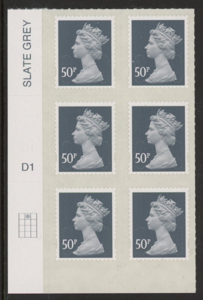 U2925 50p 2B slate M12L Cyld. D1 grid position R1 C2 DLR U/M (MNH) U2925 50p 2B slate M12L Cyld. D1 grid position R1 C2 DLR U/M (MNH)
