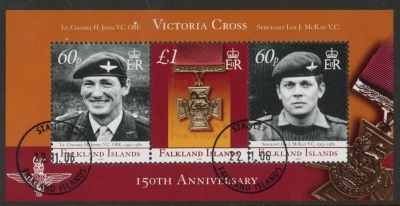 2006 Falkland Islands. MS.1056 150th Anniversary of Victoria Cross. mini sheet. used (CTO) 2006 Falkland Islands. MS.1056 150th Anniversary of Victoria Cross. mini sheet. used (CTO)