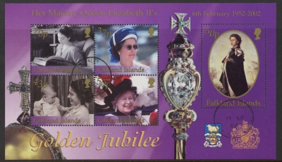 2002 Falkland Islands. MS925 Golden Jubilee. mini sheet. used (CTO) 2002 Falkland Islands. MS925 Golden Jubilee. mini sheet. used (CTO)