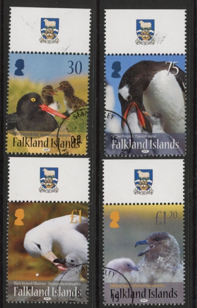 2015 Falkland Islands SG.1308-11 Birds & their Young.set 4 values. used (CTO) 2015 Falkland Islands SG.1308-11 Birds & their Young.set 4 values. used (CTO)