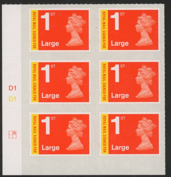 U3050 1st Large 'Signed For' Cyld D1 x 3 M16L grid R1 C2 DLR U/M (MNH) U3050 1st Large 'Signed For' Cyld D1 x 3 M16L grid R1 C2 DLR U/M (MNH)
