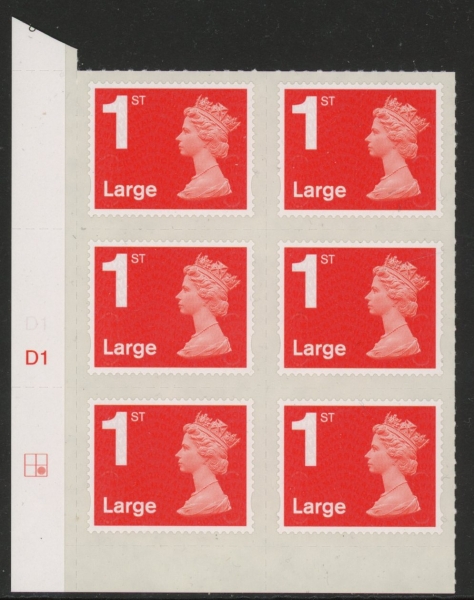 U3002 1st Large. vermilion MA12 cyld. D1 grid position R2 C2 DLR U/M (MNH) U3002 1st Large. vermilion MA12 cyld. D1 grid position R2 C2 DLR U/M (MNH)