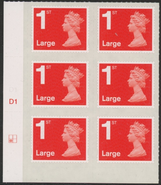 U3002 1st Large. vermilion MA12 cyld. D1 grid position R2 C1 DLR U/M (MNH) U3002 1st Large. vermilion MA12 cyld. D1 grid position R2 C1 DLR U/M (MNH)