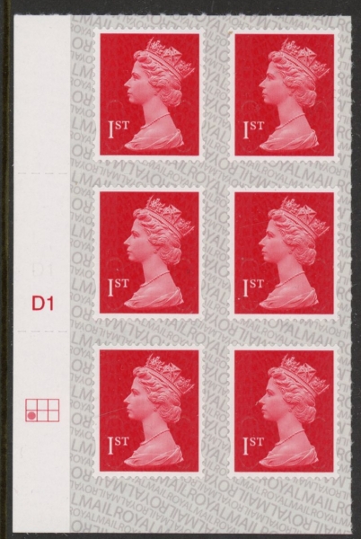 U2998 1st brt scarlet 2B M17L SBP L/s Cyld. D1 grid position R2 C1 DLR U/M (MNH) U2998 1st brt scarlet 2B M17L SBP L/s Cyld. D1 grid position R2 C1 DLR U/M (MNH)