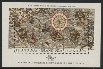 1989 Iceland MS.736 Nordic 91 Mini Sheet U/M (MNH) 1989 Iceland MS.736 Nordic 91 Mini Sheet U/M (MNH)