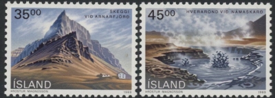 1989 Iceland SG.733-4 Landscapes Set of 2 values U/M (MNH) 1989 Iceland SG.733-4 Landscapes Set of 2 values U/M (MNH)