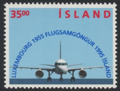 1995 Iceland SG.850 Air Link Luxembourg U/M (MNH) 1995 Iceland SG.850 Air Link Luxembourg U/M (MNH)