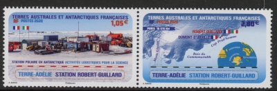 2020 French Antarctic SG.898-9 Robert Guilliard Research Centre Set of 2 values U/M (MNH) 2020 French Antarctic SG.898-9 Robert Guilliard Research Centre Set of 2 values U/M (MNH)