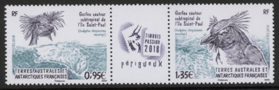 2018 French Antarctic SG.862-3 Antarctic Birds Set of 2 values U/M (MNH) 2018 French Antarctic SG.862-3 Antarctic Birds Set of 2 values U/M (MNH)