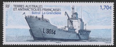 2018 French Antarctic SG.852 Batral La Grandiere Ship U/M (MNH) 2018 French Antarctic SG.852 Batral La Grandiere Ship U/M (MNH)