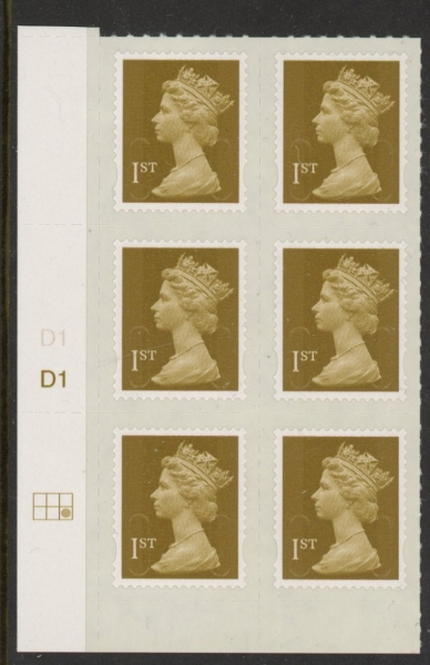 U2996 1st Gold 2B M11L Cyld. D1 grid position R2 C3 DLR U/M (MNH) U2996 1st Gold 2B M11L Cyld. D1 grid position R2 C3 DLR U/M (MNH)