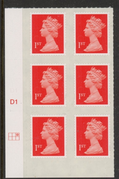U2997 1st vermilion 2B M12L Cyld. D1 grid position R1 C3 DLR U/M (MNH) U2997 1st vermilion 2B M12L Cyld. D1 grid position R1 C3 DLR U/M (MNH)