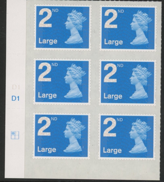 U3000 2nd Large. blue 2B M15L cyld. D1 grid position R1 C1 DLR U/M (MNH) U3000 2nd Large. blue 2B M15L cyld. D1 grid position R1 C1 DLR U/M (MNH)