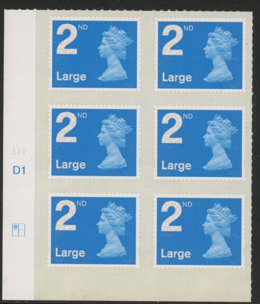 U3000 2nd Large. blue 2B MA12 cyld. D1 grid position R1 C1 DLR U/M (MNH) U3000 2nd Large. blue 2B MA12 cyld. D1 grid position R1 C1 DLR U/M (MNH)