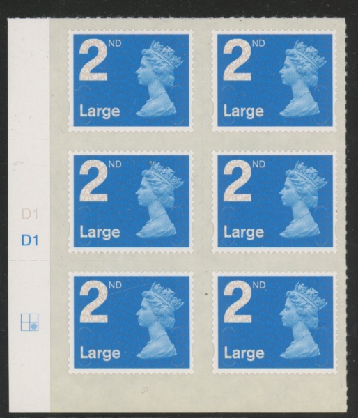 U3000 2nd Large. blue 2B MA11 cyld. D1 grid position R2 C2 DLR U/M (MNH) U3000 2nd Large. blue 2B MA11 cyld. D1 grid position R2 C2 DLR U/M (MNH)