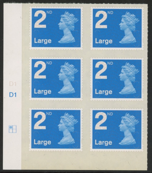 U3000 2nd Large. blue 2B MA11 cyld. D1 grid position R1 C1 DLR U/M (MNH) U3000 2nd Large. blue 2B MA11 cyld. D1 grid position R1 C1 DLR U/M (MNH)