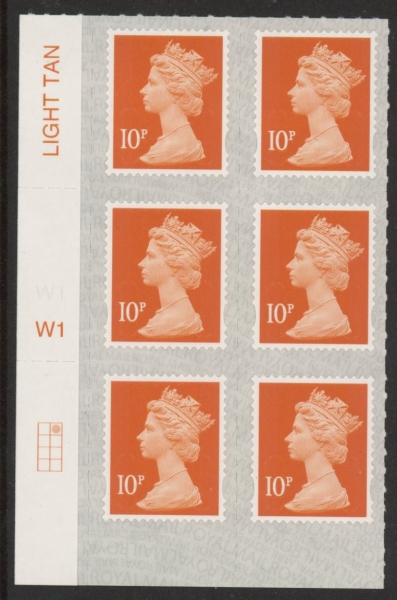 U2923 10p dull orange M18L Cyld W1 grid position R1 C2 SBP L/s Walsall U/M (MNH) U2923 10p dull orange M18L Cyld W1 grid position R1 C2 SBP L/s Walsall U/M (MNH)
