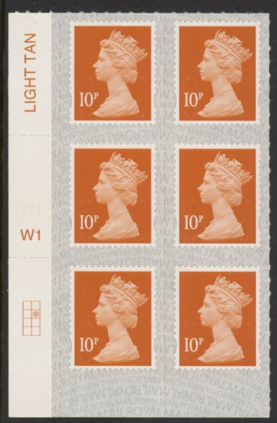 U2923 10p dull orange M20L Cyld W1 grid position R2 C2 SBP s/L Walsall U/M (MNH) U2923 10p dull orange M20L Cyld W1 grid position R2 C2 SBP s/L Walsall U/M (MNH)