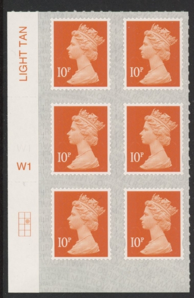 U2923 10p dull orange M18L Cyld W1 grid position R2 C2 SBP L/s Walsall U/M (MNH) U2923 10p dull orange M18L Cyld W1 grid position R2 C2 SBP L/s Walsall U/M (MNH)