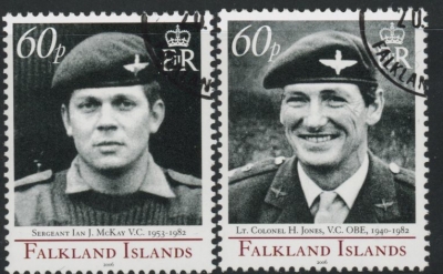 2006 Falkland Islands. SG.1054-5 150th Anniversary of Victoria Cross. set 2 values. used (CTO) 2006 Falkland Islands. SG.1054-5 150th Anniversary of Victoria Cross. set 2 values. used (CTO)