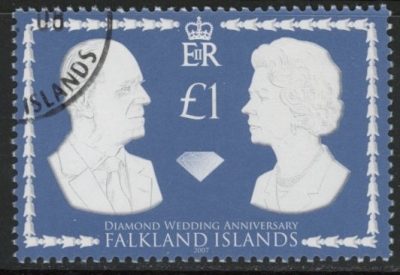 2007 Falkland Islands - SG.1087 Diamond Wedding of Qeen Elizabeth and Duke of Edinburgh. used (CTO) 2007 Falkland Islands - SG.1087 Diamond Wedding of Qeen Elizabeth and Duke of Edinburgh. used (CTO)