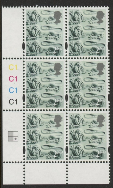 EN52 2nd Lions (new typeface) Litho Cyld. C1 x 4 grid R2C2 Cartor U/M (MNH) EN52 2nd Lions (new typeface) Litho Cyld. C1 x 4 grid R2C2 Cartor U/M (MNH)