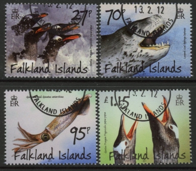 2011 Falkland Islands SG.1203-6 Predators & Prey 1st issue set 4 values. fine used 2011 Falkland Islands SG.1203-6 Predators & Prey 1st issue set 4 values. fine used