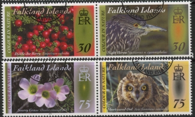 2012 Falkland Islands. SG1243-6 Colour in Nature set 4 values. fine used 2012 Falkland Islands. SG1243-6 Colour in Nature set 4 values. fine used