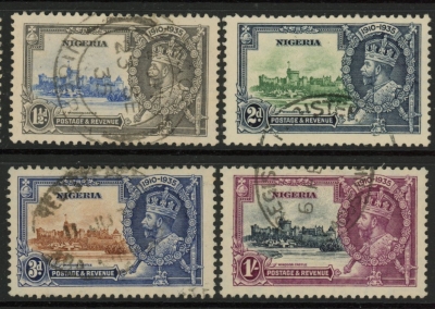 1935 Nigeria SG.30-3 KGV Silver Jubilee Set of 4 values Used 1935 Nigeria SG.30-3 KGV Silver Jubilee Set of 4 values Used