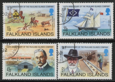 2002 Falkland Islands. SG.917-20 150th Anniversary of Falkland Islands Company. set 4 values. fine used. 2002 Falkland Islands. SG.917-20 150th Anniversary of Falkland Islands Company. set 4 values. fine used.