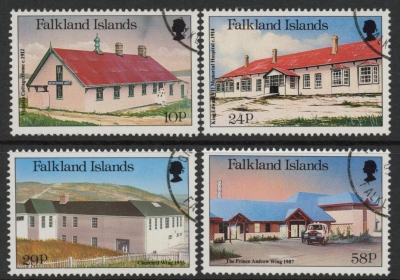 1987 Falkland Islands. SG.551-4 Local Hospitals. set 4 values. Used (CTO) 1987 Falkland Islands. SG.551-4 Local Hospitals. set 4 values. Used (CTO)