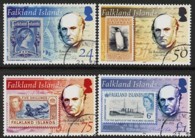 2004 Falkland Islands. SG.989-92 125th Death Anniversary of Rowland Hill. set 4 values. fine used. 2004 Falkland Islands. SG.989-92 125th Death Anniversary of Rowland Hill. set 4 values. fine used.