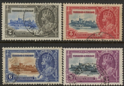 1935 Trinidad & Tobago SG239-42 KGV Silver Jubilee Set of 4 values Used 1935 Trinidad & Tobago SG239-42 KGV Silver Jubilee Set of 4 values Used