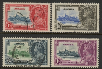 1935 Jamaica - SG.114-7 KGV Silver Jubilee Set of 4 values Used 1935 Jamaica - SG.114-7 KGV Silver Jubilee Set of 4 values Used