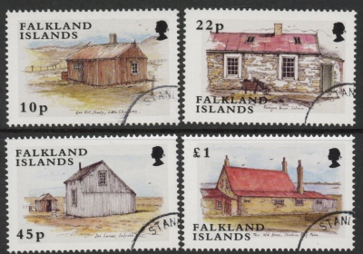 2003 Falkland Islands. SG.947-50 Shepherds' Houses. set 4 values . fine used. 2003 Falkland Islands. SG.947-50 Shepherds' Houses. set 4 values . fine used.