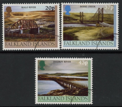 2000 Falkland Islands. SG.882-4 Bridges. set 3 values. fine used. 2000 Falkland Islands. SG.882-4 Bridges. set 3 values. fine used.