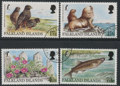 1997 Falkland Islands. SG.795-8 Endangered Species. set 4 values. fine used. 1997 Falkland Islands. SG.795-8 Endangered Species. set 4 values. fine used.