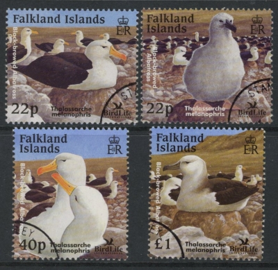 2003 Falkland Islands. SG.967-70 Birdlife International- Black-browed Albatross. set 4 values. fine used. 2003 Falkland Islands. SG.967-70 Birdlife International- Black-browed Albatross. set 4 values. fine used.