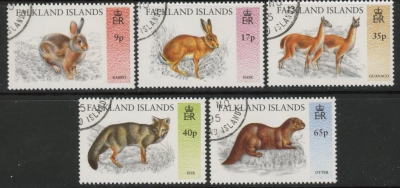 1995 Falkland Islands. SG.752-6 Introduced Wild Animals. set 5 values.fine used. 1995 Falkland Islands. SG.752-6 Introduced Wild Animals. set 5 values.fine used.