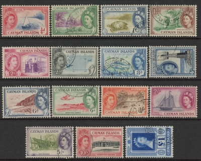 Caymen Islands. 1953 QEII SG148-161a set 15 values fine used. Caymen Islands. 1953 QEII SG148-161a set 15 values fine used.