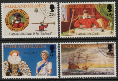 1992 Falkland Islands. SG.661-4 40th Anniversary of First Sighting of Falkland Islands. set 4 values. fine used. (CTO) 1992 Falkland Islands. SG.661-4 40th Anniversary of First Sighting of Falkland Islands. set 4 values. fine used. (CTO)