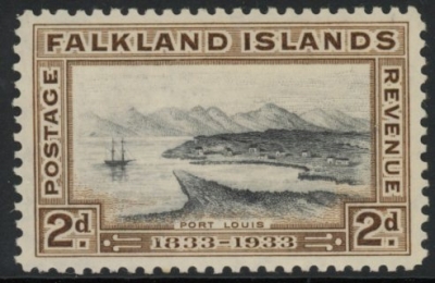 1933 Falkland Islands. SG.130 2d black & brown. mounted mint. 1933 Falkland Islands. SG.130 2d black & brown. mounted mint.
