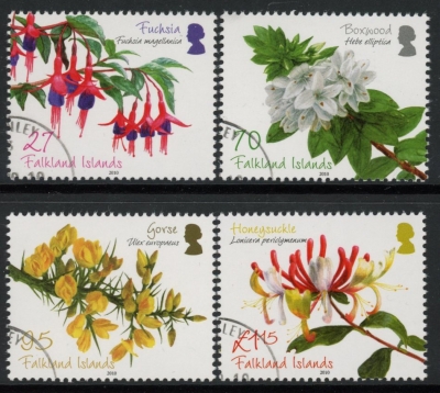 2010 Falkland Islands SG 1181-4 Flowering Shrubs set 4 values. fine used (CTO) 2010 Falkland Islands SG 1181-4 Flowering Shrubs set 4 values. fine used (CTO)
